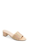 Patricia Green Harper Raffia Slide Sandal In Rainbow Raffia