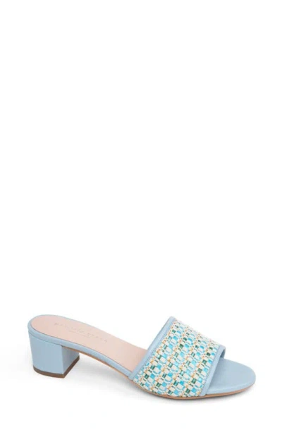 Patricia Green Harper Raffia Slide Sandal In Sky Blue