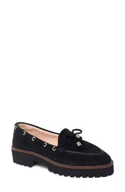 Patricia Green Henley Lug Boat Shoe In Black
