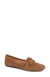 Patricia Green Jane Bit Loafer In Cognac Suede