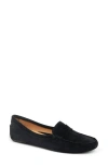 Patricia Green Janet Scalloped Driving Loafer In Black