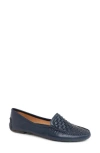 Patricia Green Kelly Woven Driving Loafer In Navy