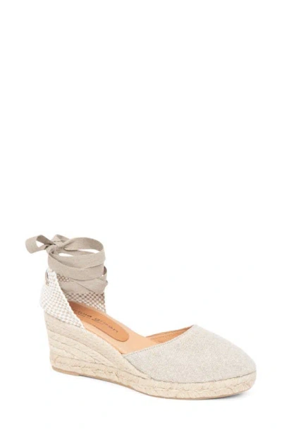 Patricia Green Leon Espadrille Lace-up Wedge In Natural