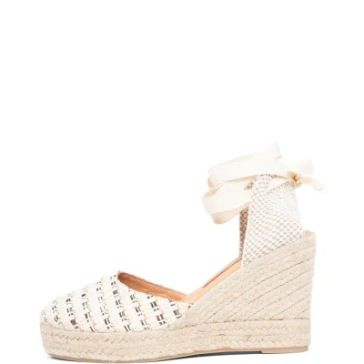 Patricia Green Lillian Raffia Lace Up Espadrille In Natural/ Gold/ Black