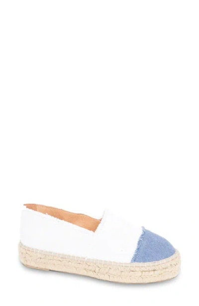 Patricia Green Maui Espadrille In White/ Denim