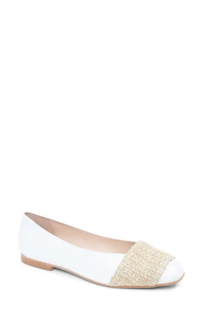 Patricia Green Milan Embellished Ballet Flat In White