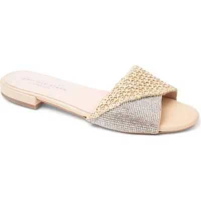 Patricia Green Milan Foldover Crystal Slide Sandal In Brown