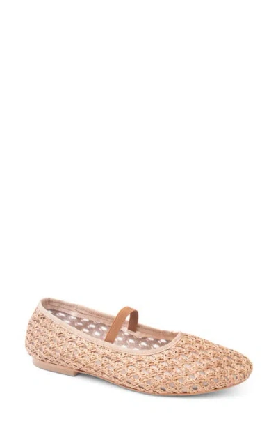 Patricia Green Monaco Raffia Mary Jane Ballet Flat In Multi