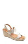 Patricia Green Palm Beach Wedge Sandal In Gold Leather