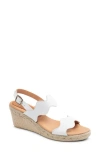 Patricia Green Palm Beach Wedge Sandal In White Leather