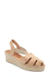 Patricia Green Parken Fisherman Platform Sandal In Tan Suede