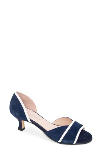 Patricia Green Parker D'orsay Kitten Heel Sandal In Navy