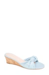 Patricia Green Savannah Wedge Slide Sandal In Sky Blue