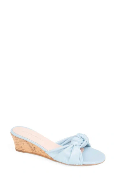 Patricia Green Savannah Wedge Slide Sandal In Sky Blue