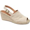 Patricia Green Shen Slingback Espadrille Sandal In Cream Natural Metallic
