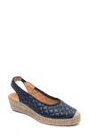 Patricia Green Valencia Slingback Wedge Espadrille In Blue