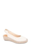 Patricia Green Valencia Slingback Wedge Espadrille In Quilted Beige