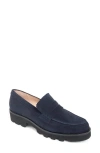 Patricia Green Vince Lug Sole Penny Loafer In Blue