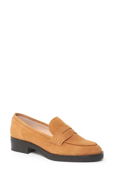 Patricia Green Vivienne Penny Loafer In Tan Suede