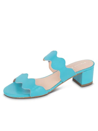 Patricia Green Women's Blue Palm Beach Scalloped Sandal Turquoise