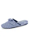 Patricia Green Zoe Gingham Quilted Slipper In Blue