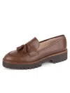 Patricia Green Beckham Tassel Lug Loafer In Brown