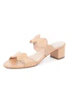 Patricia Green Palm Beach Block Heel Scalloped Sandal In Brown