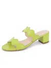 Patricia Green Palm Beach Block Heel Scalloped Sandal In Green