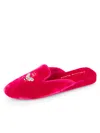 Patricia Green Women's Pink / Purple Queen Bee Embroidered Slipper Hot Pink In Pink/purple