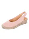 Patricia Green Valencia Slingback Wedge Espadrille In Pink/purple