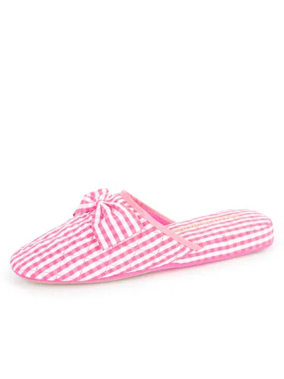 PATRICIA GREEN WOMEN'S PINK / PURPLE ZOE GINGHAM CHECK SLIPPER IN HOT PINK