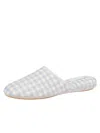 Patricia Green Sari Silk Gingham Slippers In Blue
