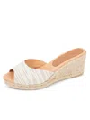 Patricia Green Verona Slip On Espadrille Sandal In Silver