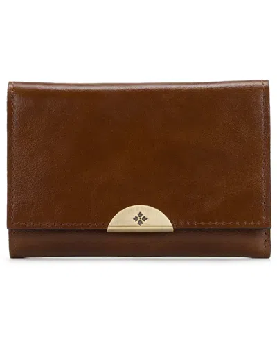 Patricia Nash Acri Leather Wallet In Cognac