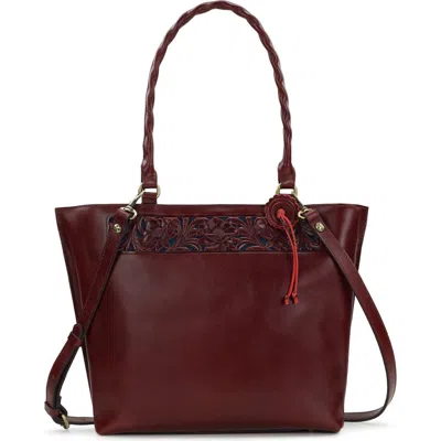 Patricia Nash Adeline Leather Tote Bag In Burgundy