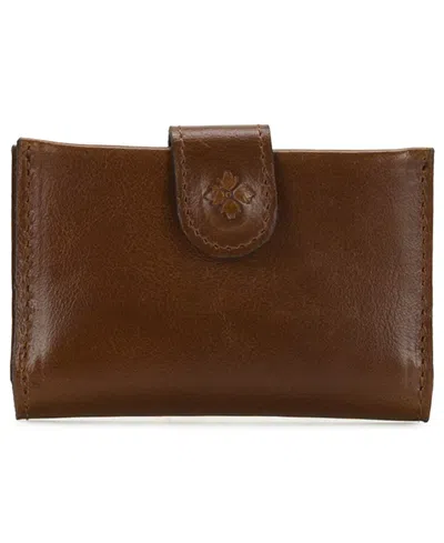 Patricia Nash Aksel Leather Credit Card Wallet In Cognac