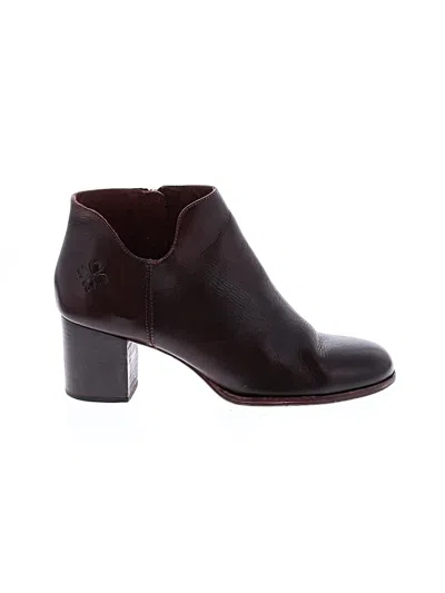Pre-owned Patricia Nash Ankle Boots In Burgundy