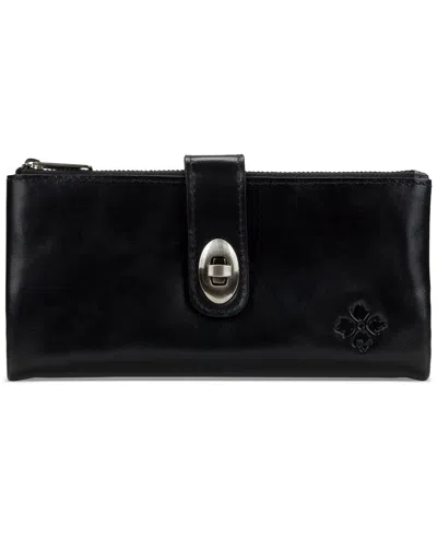 Patricia Nash Annesley Leather Wristlet In Black