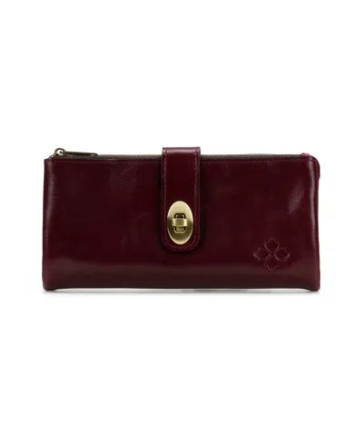 Patricia Nash Annesley Leather Wristlet In Burgundy