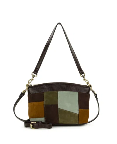 Patricia Nash Arlee Small Crossbody Handbag In Suede Patchwork