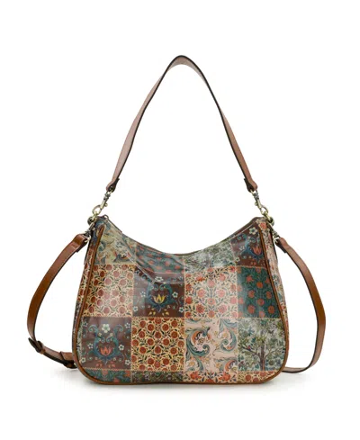 Patricia Nash Athani Large Leather Shoulder Bag, Created For Macy's In Nordic Patchwork