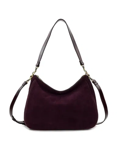 Patricia Nash Athani Suede Large Shoulder Handbag In Plum