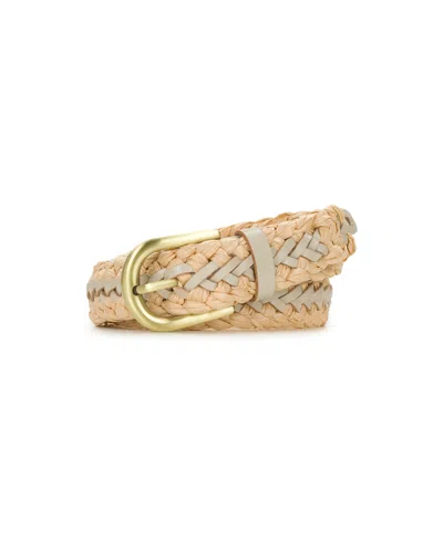Patricia Nash Beaune Woven Leather Belt In Neutral