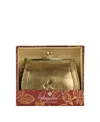 Patricia Nash Bella Boxed Coin Case In Gold
