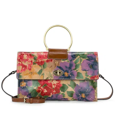 Patricia Nash Belvi French Hydrangeas Printed Top Handle Crossbody Bag In Multi