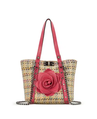 Patricia Nash Benvenuto Rose And Chain Mini Shoulder Bag In Pink