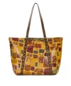 Patricia Nash Benvenuto Smooth Leather Tote In Brown
