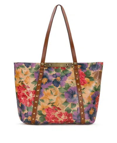 Patricia Nash Benvenuto Smooth Leather Tote In Multi