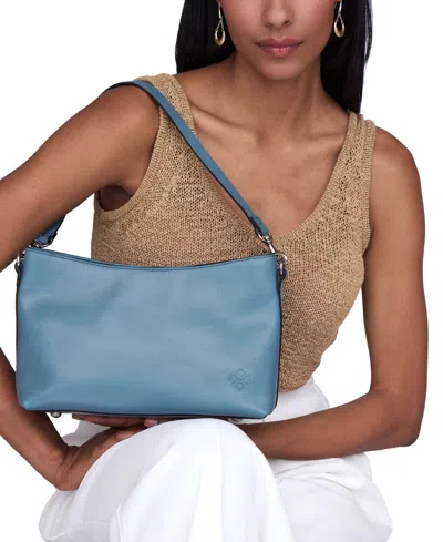 Patricia Nash Betta Medium Leather Crossbody, Created For Macy's In Blue