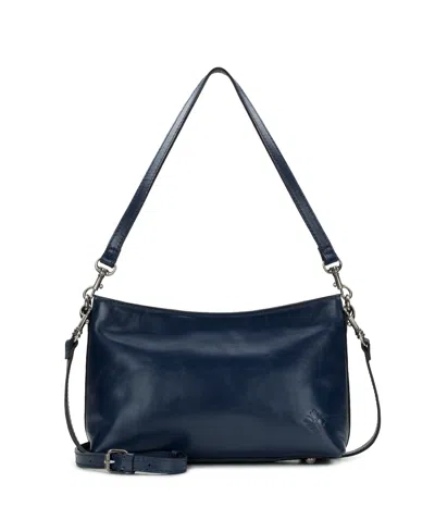 Patricia Nash Betta Medium Leather Crossbody, Created For Macy's In Blue